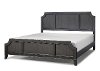 Classic Contemporary Gray King Size Bed - 5th Avenue