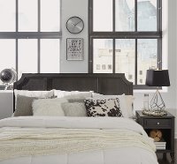 Classic Contemporary Gray King Headboard and Nightstand - 5th Avenue