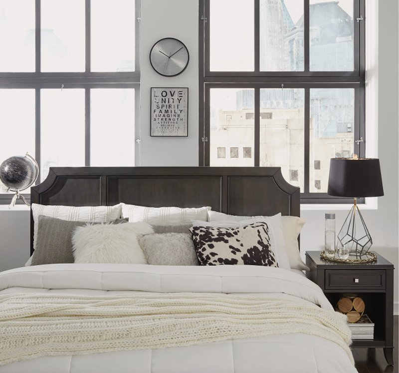 Classic Contemporary Gray King Headboard And Nightstand 5th Avenue Classic Contemporary Gray King Headboard And Nightstand 5th Avenue Rc Willey Furniture