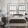 Classic Contemporary Gray King Size Bed, Nightstand & Chest - 5th Avenue