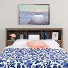 Rustic Modern Gray Full-Queen Bookcase Headboard - Salt Spring