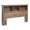 Rustic Modern Gray Full-Queen Bookcase Headboard - Salt Spring-2