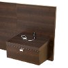 Modern Espresso Floating Queen Headboard with Nightstands - Series 9-3