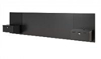 Modern Black Floating King Headboard with Nightstands - Series 9-2