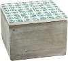 Clearance Distressed Cement Box with Ivory and Green Lid