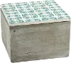 Clearance Distressed Cement Box with Ivory and Green Lid
