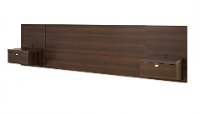 Modern Espresso Floating King Headboard with Nightstands - Series 9-2