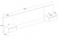 Modern Espresso Floating King Headboard with Nightstands - Series 9-6