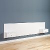 Modern White Floating King Headboard with Nightstands - Series 9