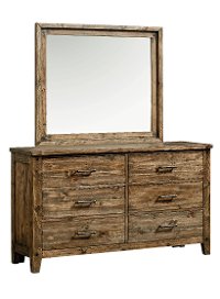Rustic Casual Pine Youth Mirror - Nelson-2