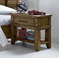 Rustic Casual Pine Youth Nightstand - Nelson