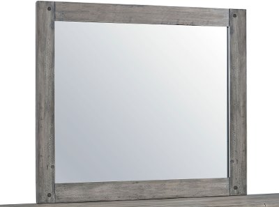 Rustic Casual Gray Youth Mirror - Nelson