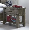 Clearance Rustic Casual Gray Youth Nightstand - Nelson