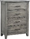 Clearance Rustic Casual Gray Youth Chest of Drawers - Nelson