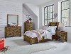 Clearance Rustic Casual Pine 6 Piece Twin Youth Bedroom Set - Nelson