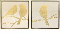 Assorted Bird Painting With Frame Wall Art
