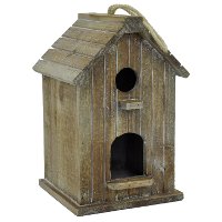 11 Inch Tall Wood Hanging Birdhouse