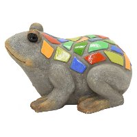 Resin Frog with Multi Color Mosaic