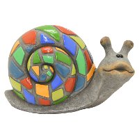 Resin Happy Snail With Multi-Color Mosaic