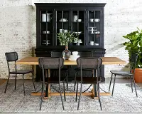 Magnolia Home Black and Brown Industrial 5 Piece Dining Set