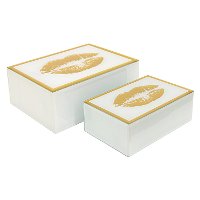 8 Inch Glass Mirrored Box