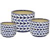 Clearance 7 Inch Blue and White Ceramic Planter