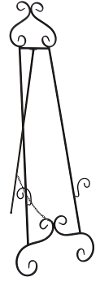 Black Scroll Floor Easel