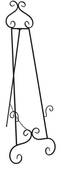 Black Scroll Floor Easel