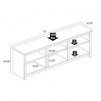 Contemporary Black TV Stand (72 Inch) - Sonoma-3