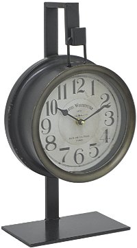 Gunmetal Gray Table Top Clock