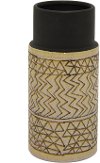Clearance 12 Inch Brown, Cream and Tan Ceramic Vase