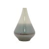 Clearance 16 Inch Cream, Blue and Gray Cone Vase