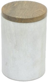 6 Inch Silver Marble Box with Wood Lid