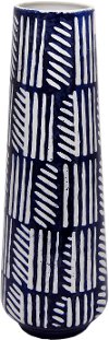 Clearance Navy Blue and White Ceramic Vase