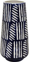 Clearance 12 Inch Navy Blue and White Ceramic Vase