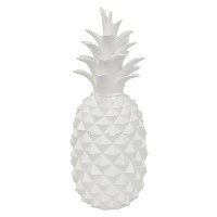 White Resin Pineapple Covered Jar