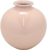 8 Inch Round Pink Ceramic Vase
