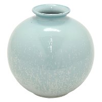 8 Inch Green Round Ceramic Vase
