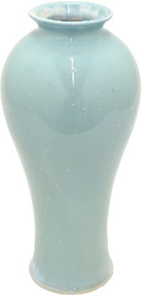 14 Inch Green Ceramic Vase