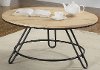 Clearance Natural Light Brown Swivel Round Coffee Table - Penbrook