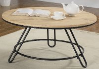 Natural Light Brown Swivel Round Coffee Table - Penbrook