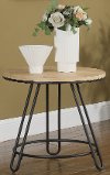 Natural Light Brown Round End Table - Penbrook