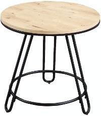 Natural Light Brown Round End Table - Penbrook-2