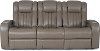 Genesis Gray Leather-Match Power Reclining Sofa - Transformer