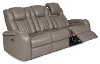 Genesis Gray Leather-Match Power Reclining Sofa - Transformer-4