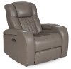 Genesis Gray Leather-Match Power Recliner - Transformer-2