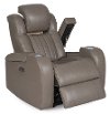 Genesis Gray Leather-Match Power Recliner - Transformer-3