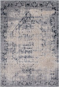 DUR1009-23 2 x 3 X-Small Charcoal Gray and Beige Area Rug - Durham