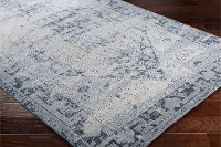 DUR1009-6796 7 x 9 Large Charcoal Gray and Beige Area Rug - Durham-2