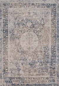 DUR1010-5373 5 x 7 Medium Taupe and Charcoal Gray Area Rug - Durham